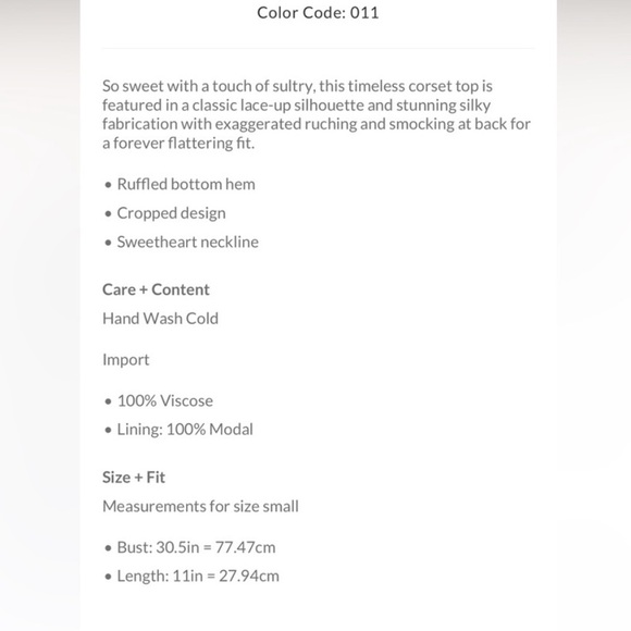 Free People Aurelia Silky Corset Top L Black - Picture 4 of 12